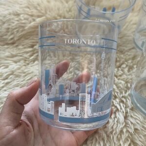 Vintage Toronto Skyline Plastic Tumblers